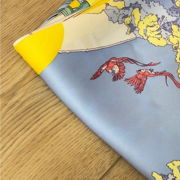 Hermes Multicolor Silk Scarf - Picture 4 of 6